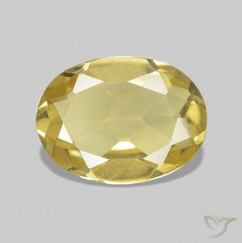0.99ct Natural Light Gold Beryl, Oval, VVS-VS, Photo A