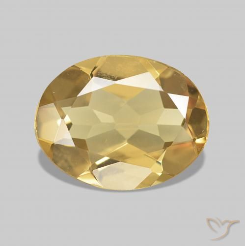 1.26 ct Golden Beryl Gemstone, Beryl Gem in Oval Facet Shape for Sale.