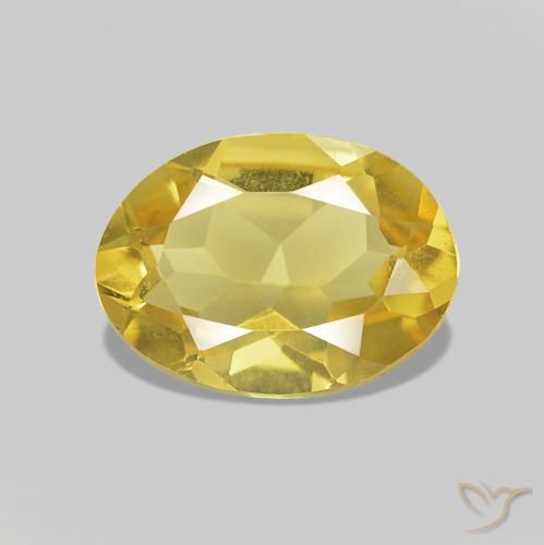 0.67ct Natural Medium Golden Beryl, Oval, VVS-VS, Photo A
