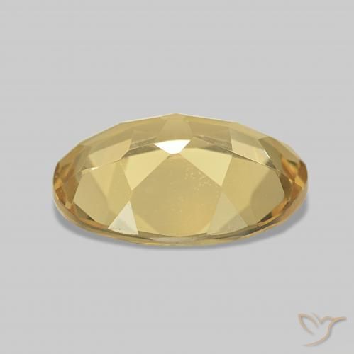 Beryl Gemstone in 9 x 7 mm (calibrated) Size for Sale, Beryl Stone in Warm Yellow Color