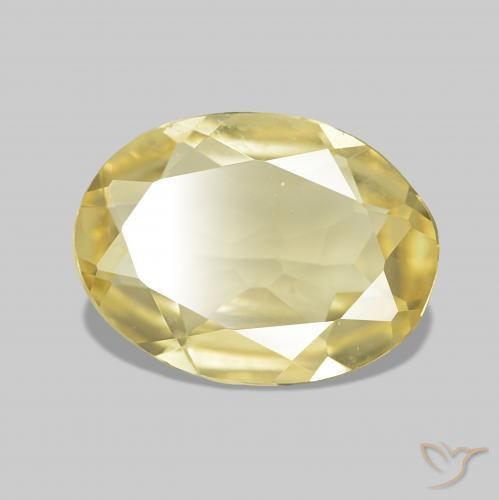 1.31 ct Yellow Beryl Stone, Natural Beryl in Oval Facet Shape for Sale