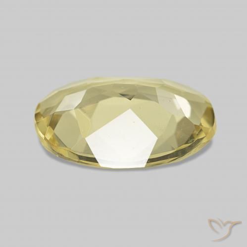 Beryl Gemstone in 9 x 7 mm (calibrated) Size for Sale, Beryl Stone in Light Golden-Yellow Color