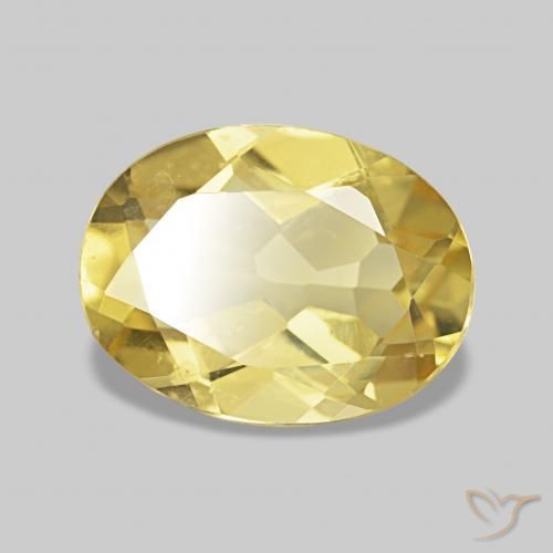 1.49 ct Yellow Beryl Stone, Natural Beryl in Oval Facet Shape for Sale