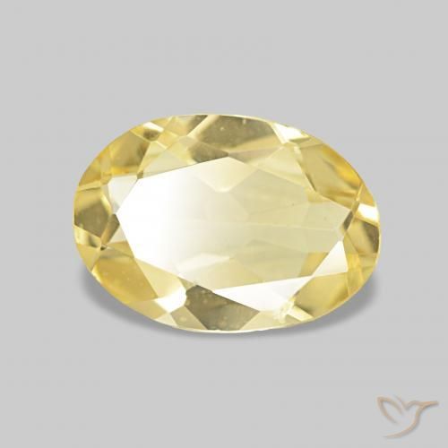 0.83 ct Yellow Beryl Stone, Natural Beryl in Oval Facet Shape for Sale