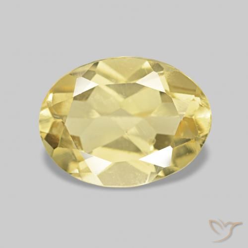 1.14ct Natural Light Gold Beryl, Oval, VS, Photo A