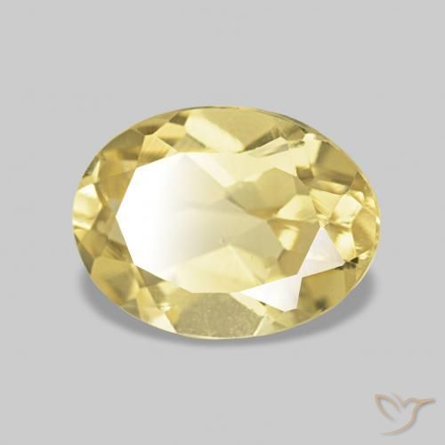 1.14 ct Yellow Beryl Stone, Natural Beryl in Oval Facet Shape for Sale