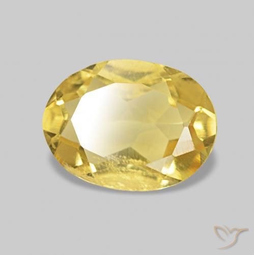 0.89 ct Yellow Beryl Stone, Natural Beryl in Oval Facet Shape for Sale