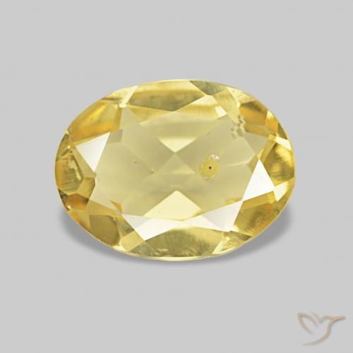 0.95 ct Yellow Beryl Gemstone, Beryl Gem in Oval Facet Shape for Sale.