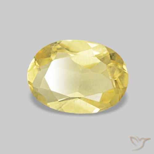 0.61 ct Yellow Beryl Stone, Natural Beryl in Oval Facet Shape for Sale