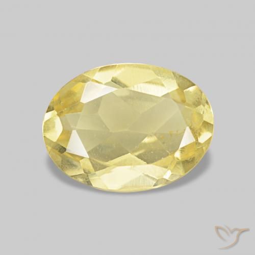 1.09 ct Yellow Beryl Gemstone, Beryl Gem in Oval Facet Shape for Sale.