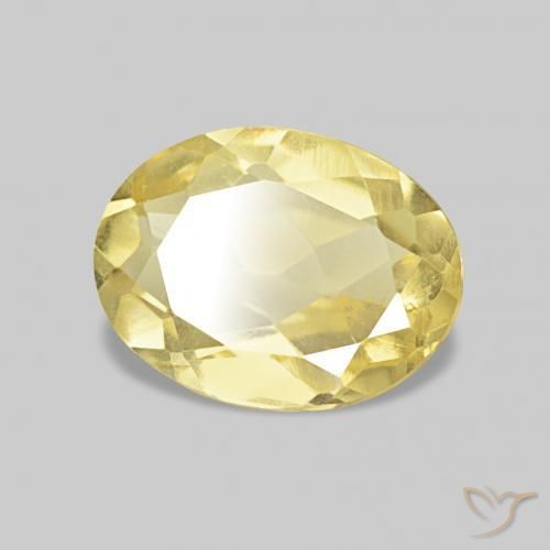 1.09 ct Yellow Beryl Stone, Natural Beryl in Oval Facet Shape for Sale