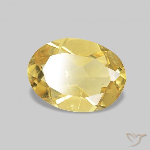0.90 ct Yellow Beryl Stone, Natural Beryl in Oval Facet Shape for Sale