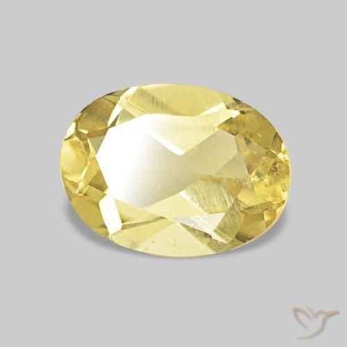 1.14 ct Yellow Beryl Stone, Natural Beryl in Oval Facet Shape for Sale