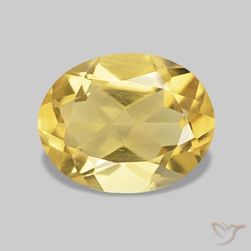 1.93 ct Golden Beryl Gemstone, Beryl Gem in Oval Facet Shape for Sale.