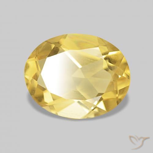 1.93 ct Golden Beryl Stone, Natural Beryl in Oval Facet Shape for Sale
