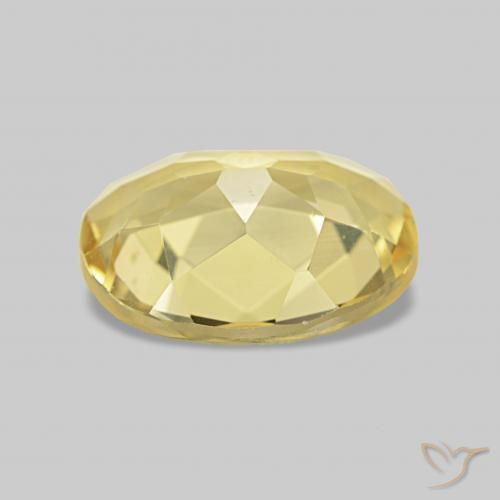 Beryl Gemstone in 9 x 7 mm (calibrated) Size for Sale, Beryl Stone in Light Golden-Yellow Color