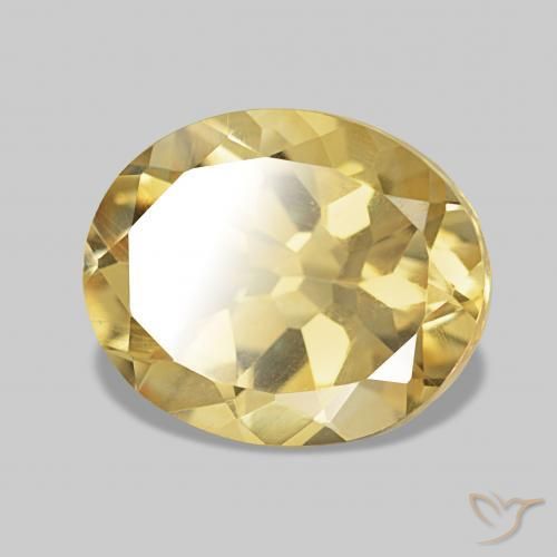 3.29 ct Yellow Beryl Stone, Natural Beryl in Oval Facet Shape for Sale