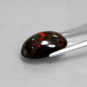 Black Opal Gemstone in 16 x 10.7 mm Size for Sale, Black Opal Stone in Multicolor Color