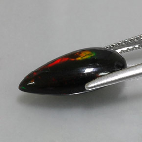 Black Opal Gemstone in 15 x 7.6 mm Size for Sale, Black Opal Stone in Multicolor Color