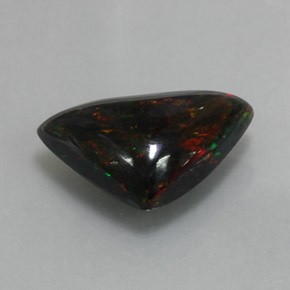 3.94 ct Multicolor Black Opal Stone, Natural Black Opal in Trillion Cabochon Shape for Sale