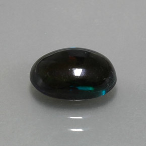 1.62 ct Multicolor Black Opal Stone, Natural Black Opal in Oval Cabochon Shape for Sale