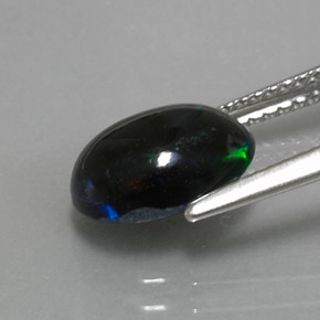 Black Opal Gemstone in 10.2 x 7.2 mm Size for Sale, Black Opal Stone in Multicolor Color