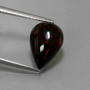 2.18 ct Multicolor Black Opal Gemstone, Black Opal Gem in Pear Cabochon Shape for Sale.