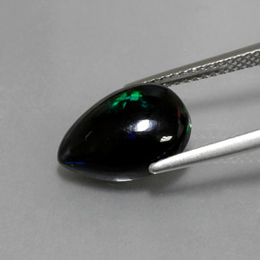 Black Opal Gemstone in 13 x 9 mm (calibrated) Size for Sale, Black Opal Stone in Multicolor Color