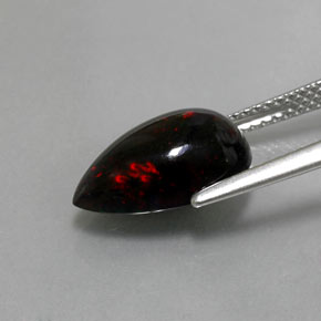 Black Opal Gemstone in 13.3 x 8 mm Size for Sale, Black Opal Stone in Multicolor Color