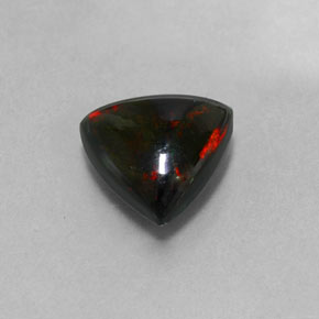 1.88 ct Multicolor Black Opal Stone, Natural Black Opal in Trillion Cabochon Shape for Sale