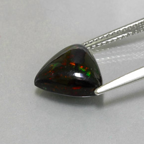 Black Opal Gemstone in 10 x 10 mm (calibrated) Size for Sale, Black Opal Stone in Multicolor Color