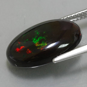 Black Opal Gemstone in 16.4 x 10.9 mm Size for Sale, Black Opal Stone in Multicolor Color