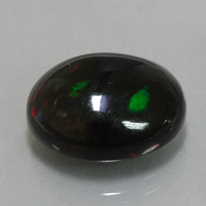 4.50 ct Multicolor Black Opal Stone, Natural Black Opal in Oval Cabochon Shape for Sale