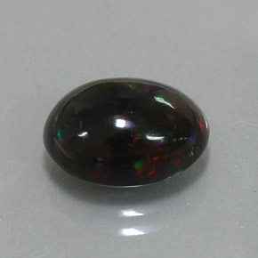 2.73 ct Multicolor Black Opal Stone, Natural Black Opal in Oval Cabochon Shape for Sale
