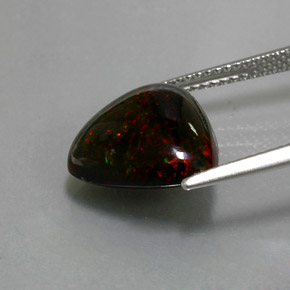 Black Opal Gemstone in 12.9 x 12.1 mm Size for Sale, Black Opal Stone in Multicolor Color