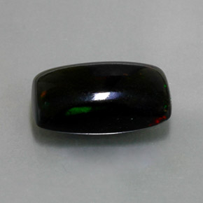 2.31 ct Multicolor Black Opal Stone, Natural Black Opal in Baguette Cabochon Shape for Sale