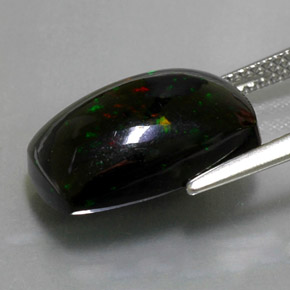Black Opal Gemstone in 15.2 x 9.7 mm Size for Sale, Black Opal Stone in Multicolor Color