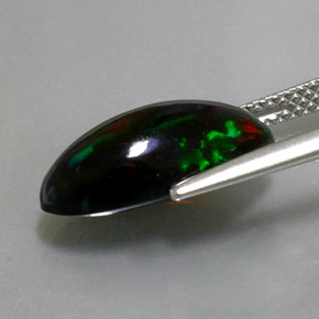 Black Opal Gemstone in 15.3 x 7.1 mm Size for Sale, Black Opal Stone in Multicolor Color