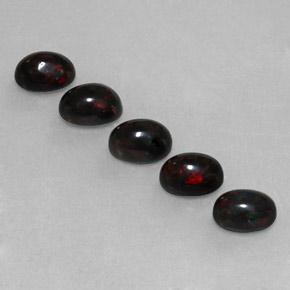 Black Opal Gemstones in 7 x 5 mm (calibrated) Size for Sale, Black Opal Stones in Multicolor Color