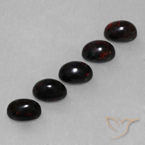 2.67 ctw Multicolor Black Opal Stones, Natural Black Opal in Oval Cabochon Shape for Sale