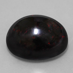 20.04 ct Multicolor Black Opal Stone, Natural Black Opal in Oval Cabochon Shape for Sale