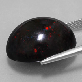 Black Opal Gemstone in 21.6 x 17.8 mm Size for Sale, Black Opal Stone in Multicolor Color