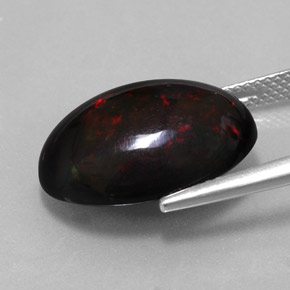 Black Opal Gemstone in 18 x 13 mm (calibrated) Size for Sale, Black Opal Stone in Multicolor Color