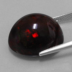 Black Opal Gemstone in 17.9 x 15.2 mm Size for Sale, Black Opal Stone in Multicolor Color