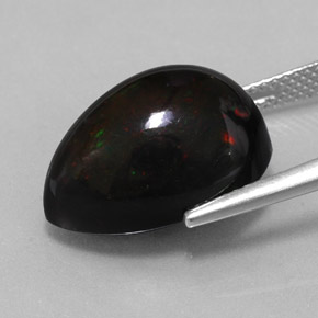 Black Opal Gemstone in 18 x 13 mm (calibrated) Size for Sale, Black Opal Stone in Multicolor Color