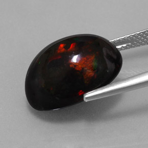 Black Opal Gemstone in 16 x 12 mm (calibrated) Size for Sale, Black Opal Stone in Multicolor Color