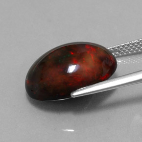 Black Opal Gemstone in 16 x 12 mm (calibrated) Size for Sale, Black Opal Stone in Multicolor Color