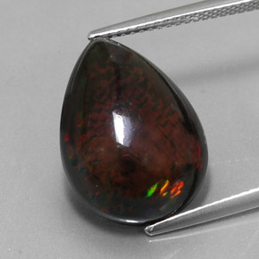6.9ct Pear Cabochon Multicolor Black Opal Gem for sale 6.9ct Pear Cabochon Multicolor Black Opal Gem (ID: 330246)