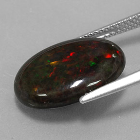 Black Opal Gemstone in 16 x 12 mm (calibrated) Size for Sale, Black Opal Stone in Multicolor Color