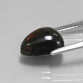Black Opal Gemstone in 11 x 10.5 mm Size for Sale, Black Opal Stone in Multicolor Color